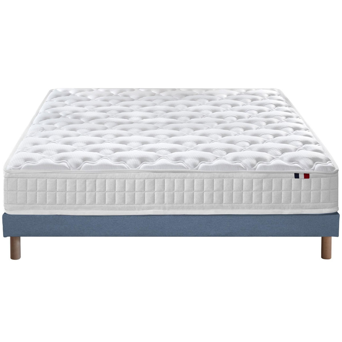 IDLITERIE Pack ensemble matelas ressorts ASTRE, sommier, couette et oreillers