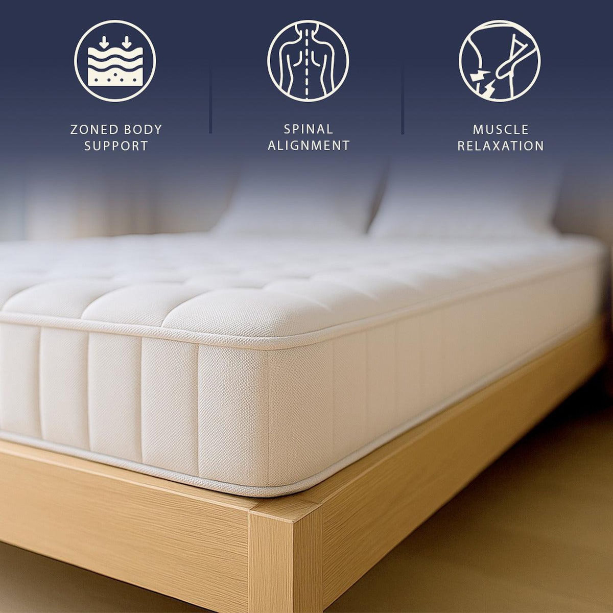THE WHITE STONE Matelas 80x190 à Ressorts Ensachés et Mémoire de Forme | Hauteur 25 cm | Ergonomique, Ignifuge, Anallergique | Fabriqué en Italie