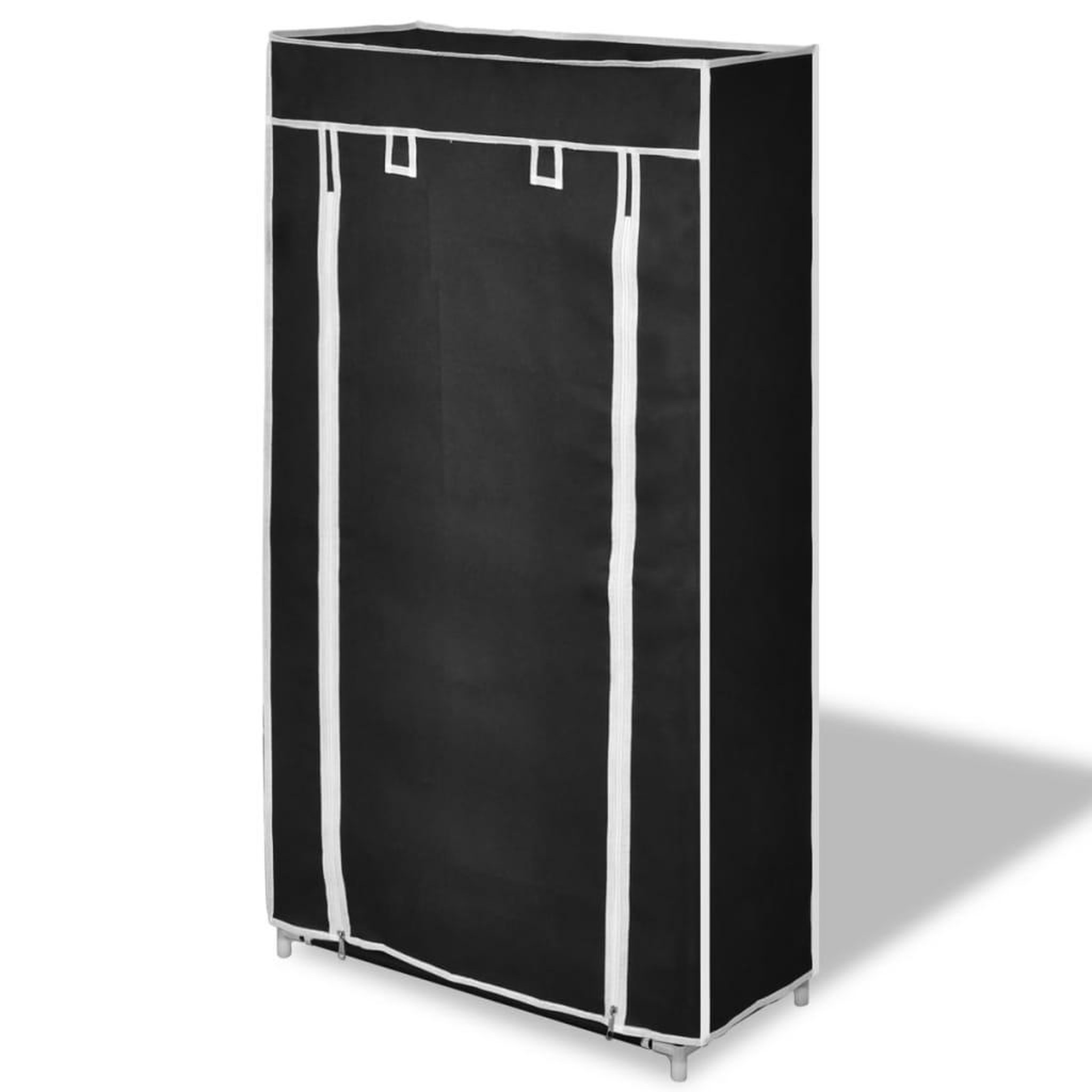 Voir la diapositive 3 : VIDAXL Armoire a chaussures avec housse 58 x 28 x 106 cm Tissu Noir