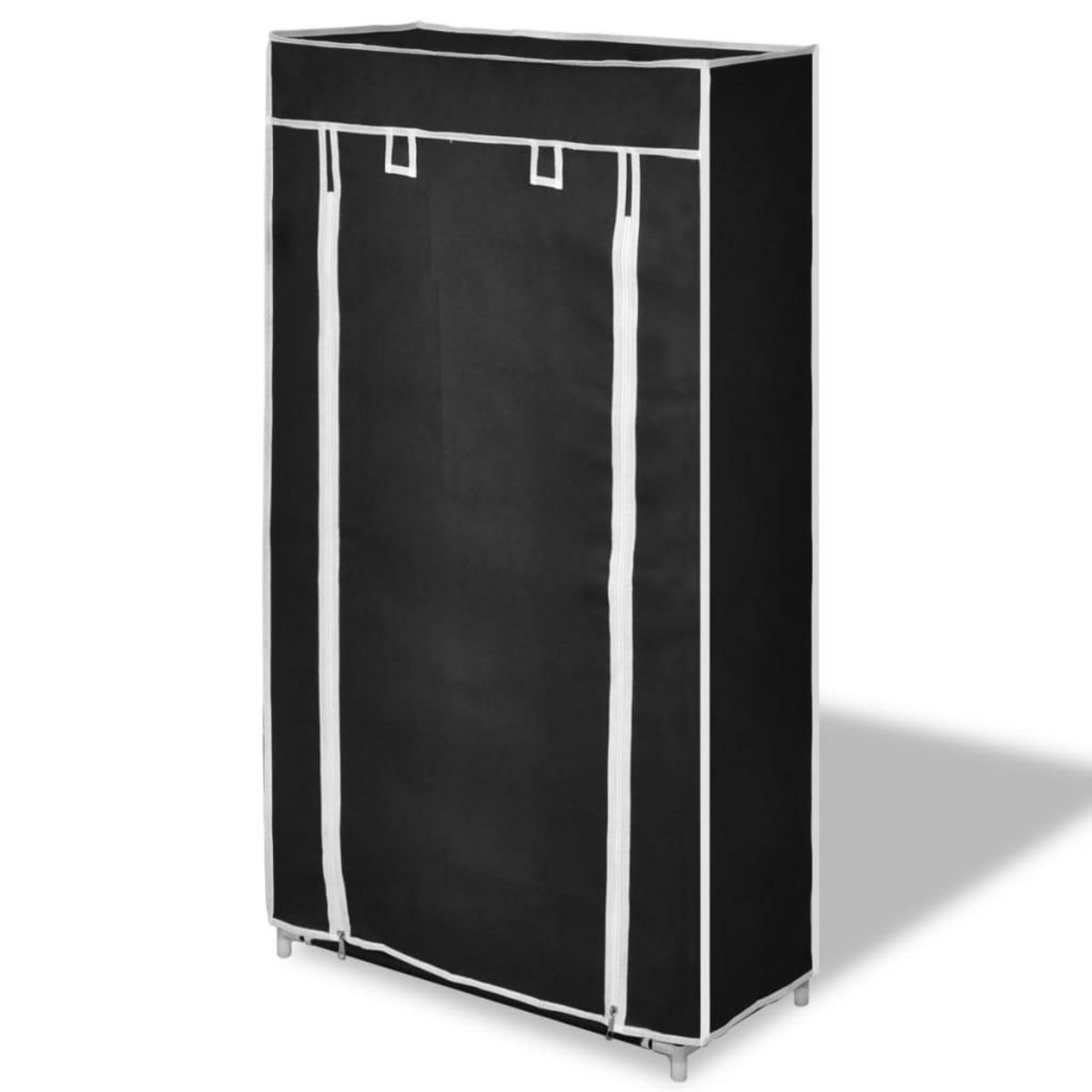 VIDAXL Armoire a chaussures avec housse 58 x 28 x 106 cm Tissu Noir