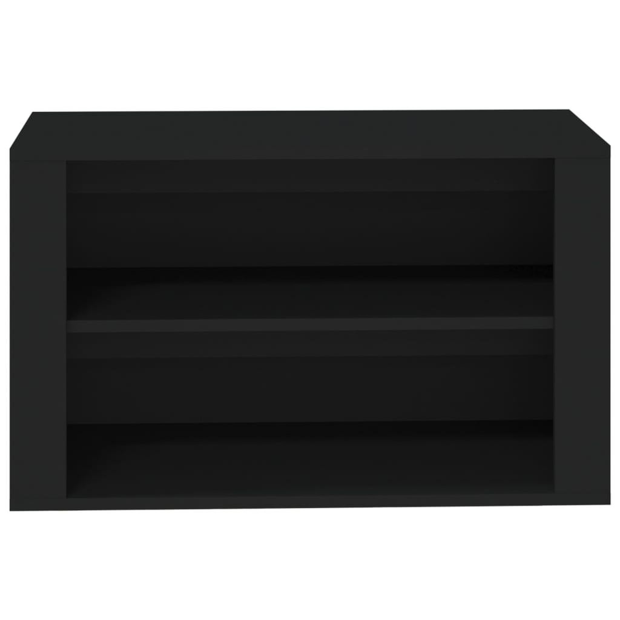 Voir la diapositive 5 : VIDAXL Etagere a chaussures Noir 75x35x45 cm Bois d'ingenierie