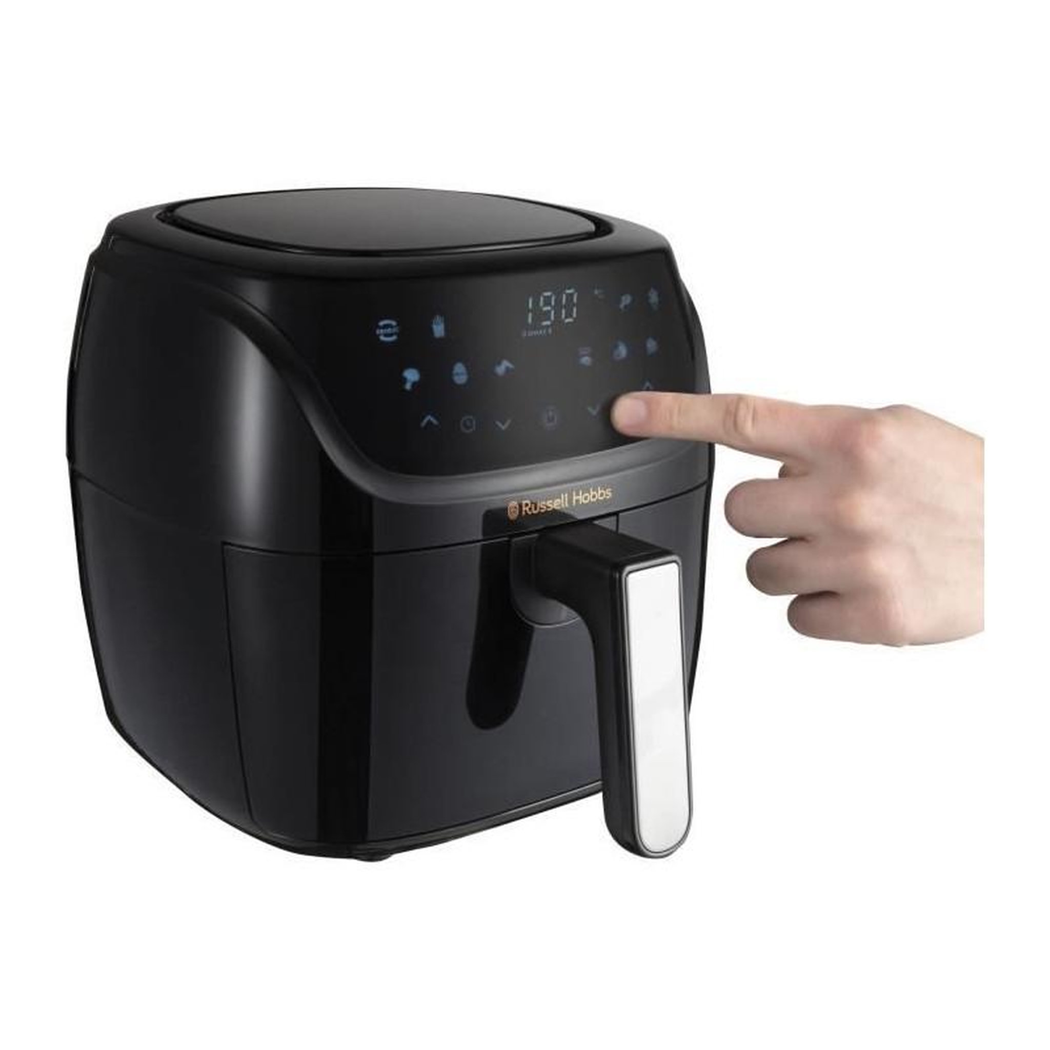 Voir la diapositive 3 : Russell Hobbs Friteuse a air - RUSSELL HOBBS - SatisFry Medium 4L - 27160-56 - 1350 W - 4 L - 10 programmes - Noir