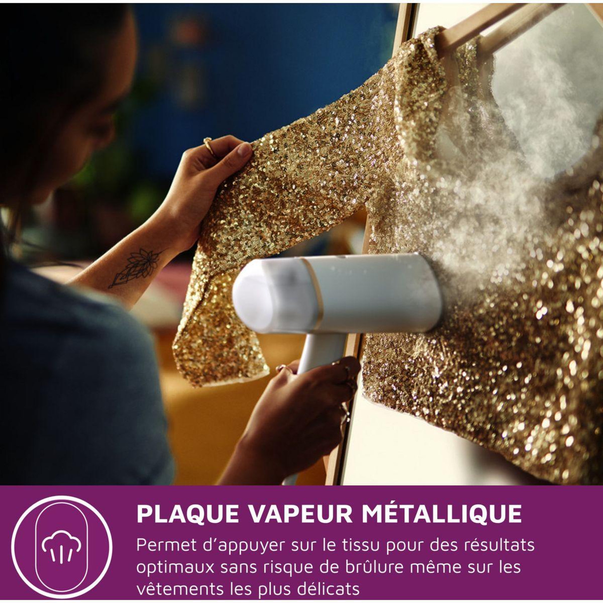 Voir la diapositive 5 : Philips Défroisseur vapeur sth3020/10 steamer blanc