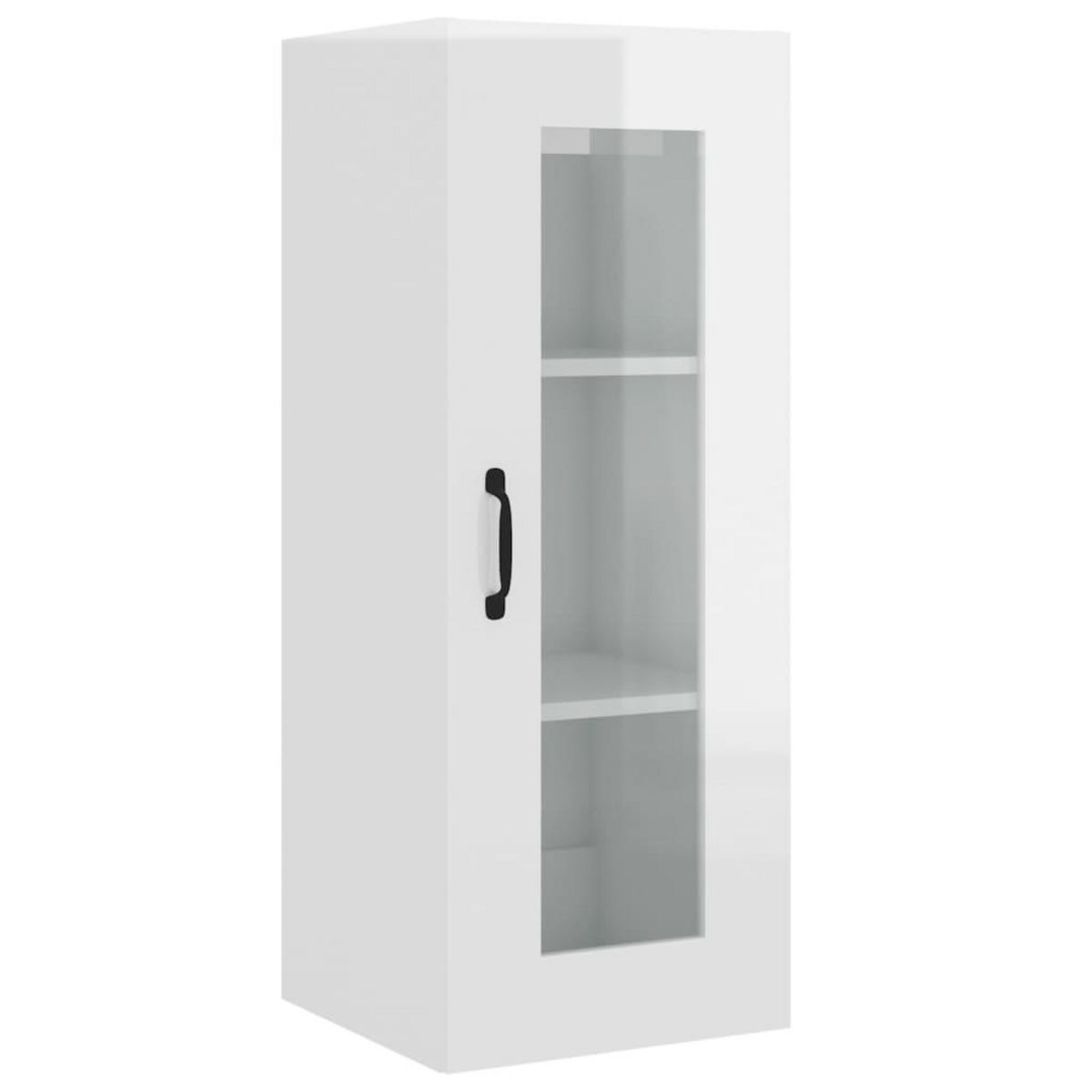VIDAXL Armoire murale suspendue Blanc brillant 34,5x34x90 cm