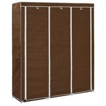 VIDAXL Armoire avec compartiments et barres Marron 150x45x175 cm Tissu