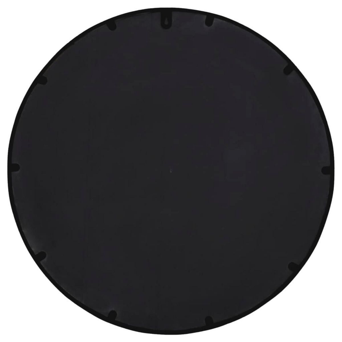 VIDAXL Miroir de jardin Noir 60x4 cm Fer Rond utilisation exterieure