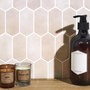 Voir la diapositive 5 : The Home Deco Factory 4 crédences adhésives hexagonales - 30 x 30 cm - Beige