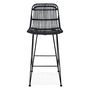 Voir la diapositive 2 : Paris Prix Tabouret de Bar Design en Rotin  Baloin  94cm Noir