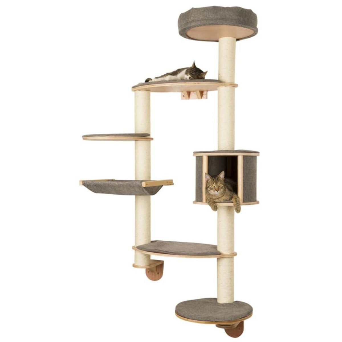 KERBL Kerbl Arbre a chats mural Dolomit XL Tofana 185 cm Gris 81541