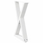 Voir la diapositive 4 : VIDAXL Pieds de table a manger 2pcs blanc 50x(72-73,3)cm acier