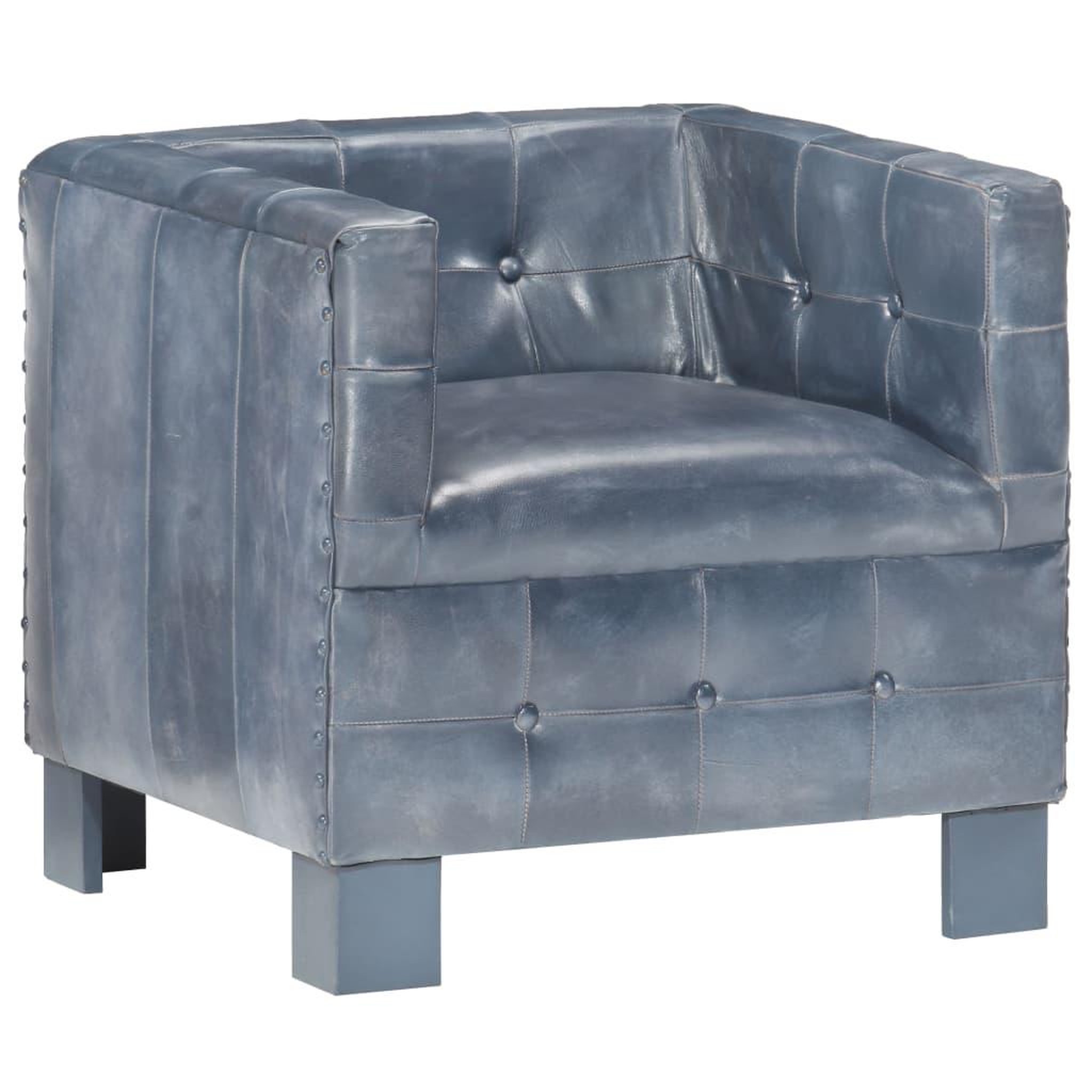 Voir la diapositive 1 : VIDAXL Chaise cabriolet Gris cuir veritable
