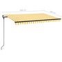 Voir la diapositive 6 : VIDAXL Auvent retractable automatique 450x300 cm Jaune et blanc