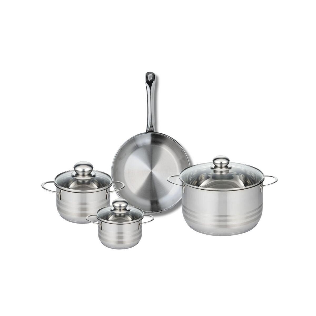 ELO Ensemble de 1 Poêle de cuisson 24 cm et 3 faitouts 12, 14 et 20 cm Elo Profi Brillant
