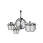 ELO Ensemble de 1 Poêle de cuisson 24 cm et 3 faitouts 12, 14 et 20 cm Elo Profi Brillant