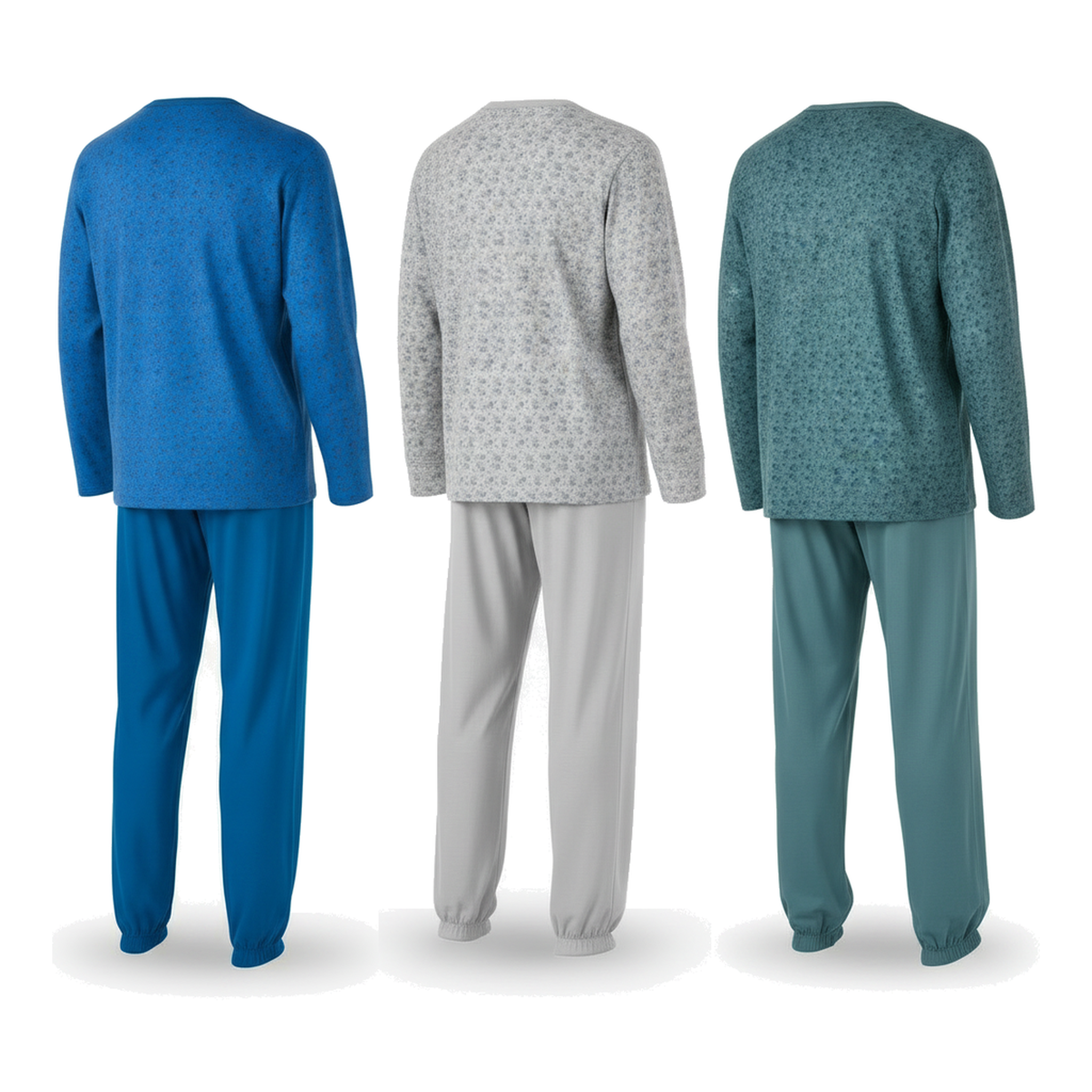 Voir la diapositive 3 : OZABI OZABI Ensemble Pyjama Homme Long Pack de 3, Haut Imprimé Col Boutonné