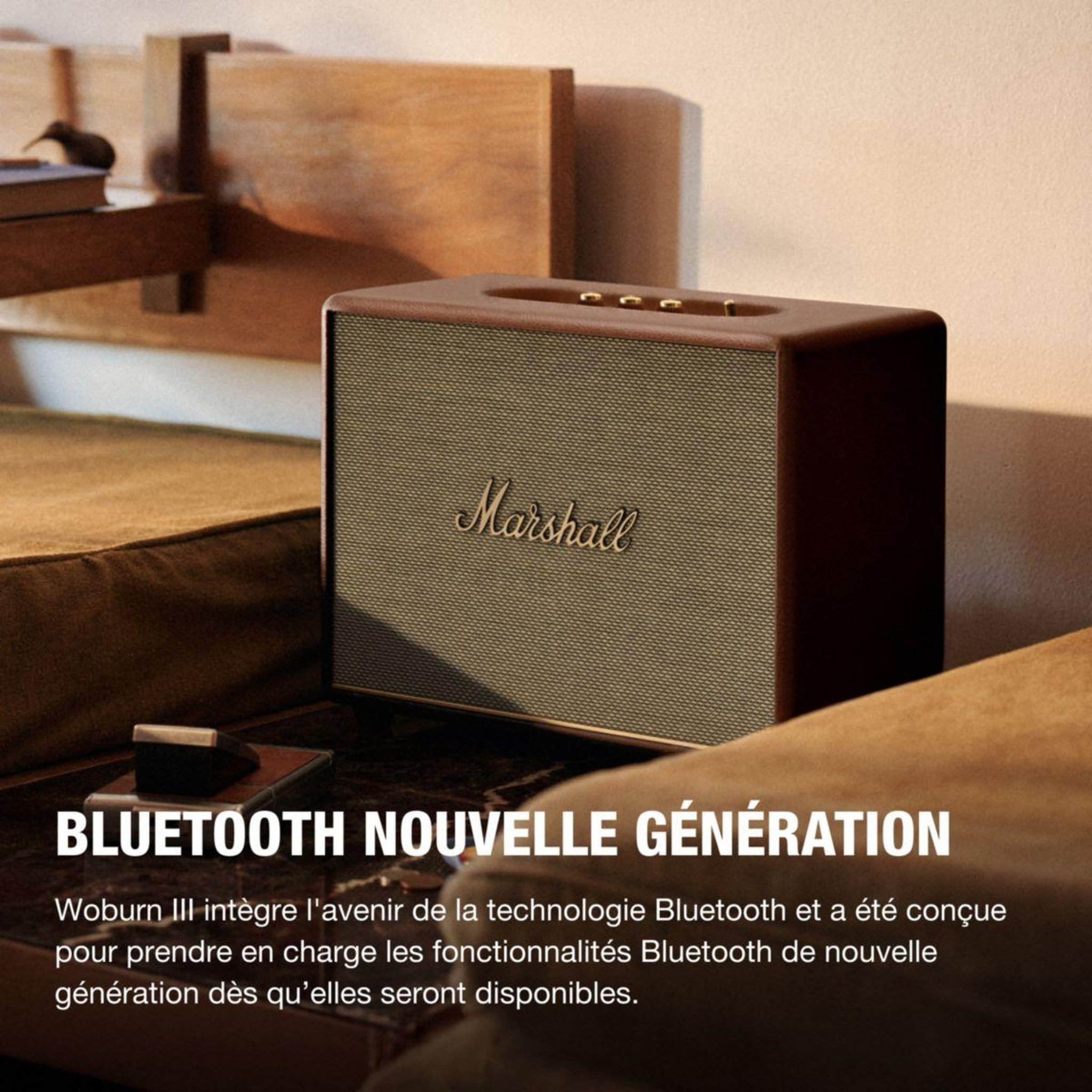 Voir la diapositive 4 : MARSHALL Enceinte résidentielle woburn iii bt marron