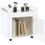 Voir la diapositive 5 : VIDAXL Chariot de bureau Blanc brillant 60x45x60 cm Bois d'ingenierie