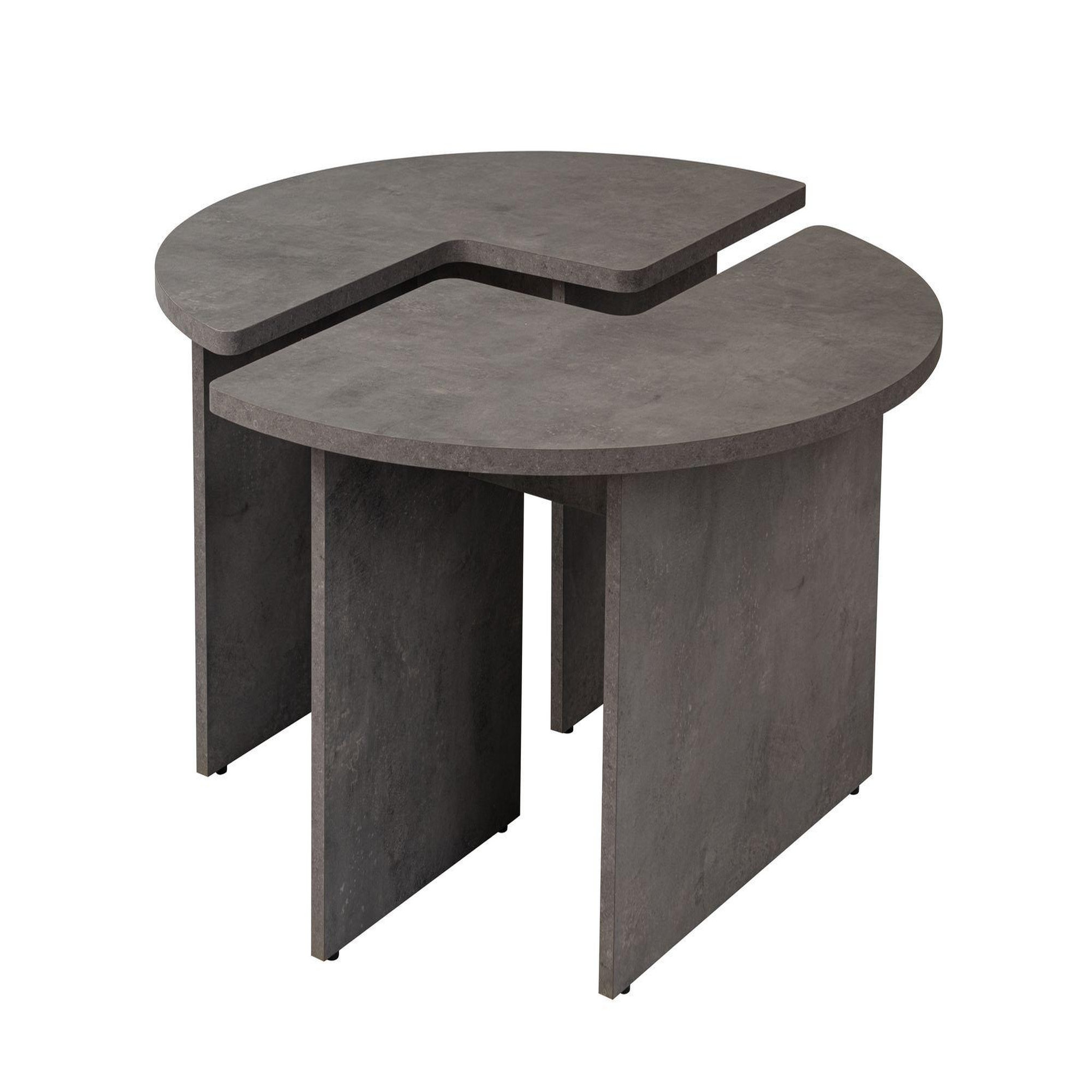 Habitat et Jardin Table basse en bois  moira  90 x 90 x 41 cm - gris béton