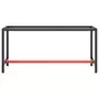 VIDAXL Cadre de banc de travail Noir et rouge mat 170x50x79 cm Metal