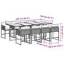 Voir la diapositive 6 : VIDAXL Ensemble a manger de jardin et coussins 9 pcs gris clair rotin