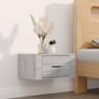Voir la diapositive 3 : VIDAXL Tables de chevet murales 2 pcs Sonoma gris 50x36x25 cm