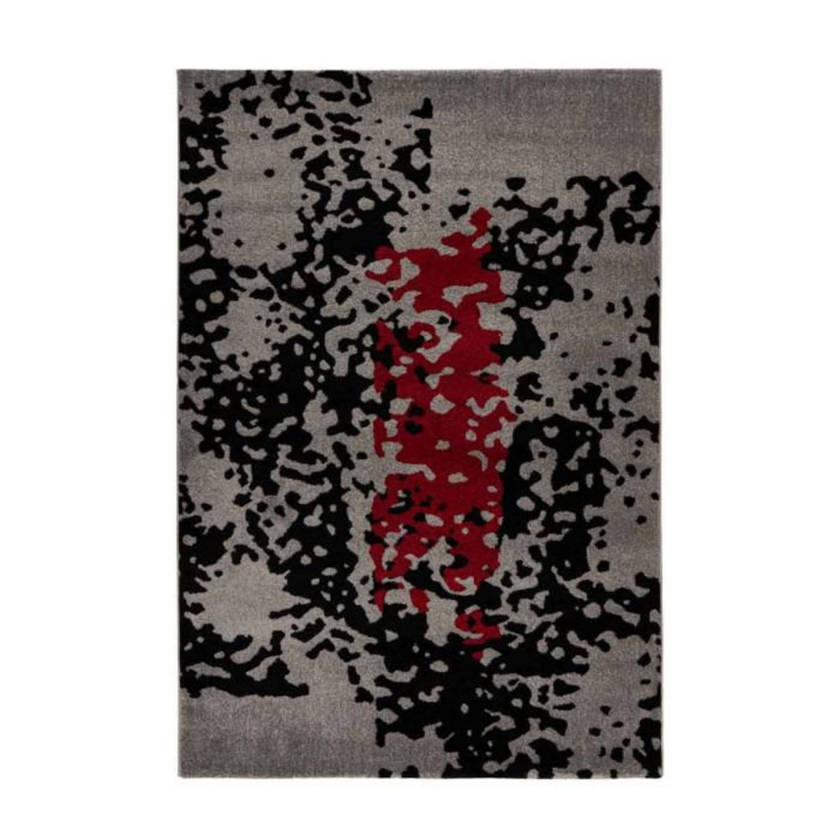 Paris Prix Tapis Tissé Imprimé  Naila  Noir & Rouge