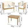 Voir la diapositive 3 : Habitat et Jardin Salon de jardin en bois avec coussins inclus  Milano  - 4 places - Beige