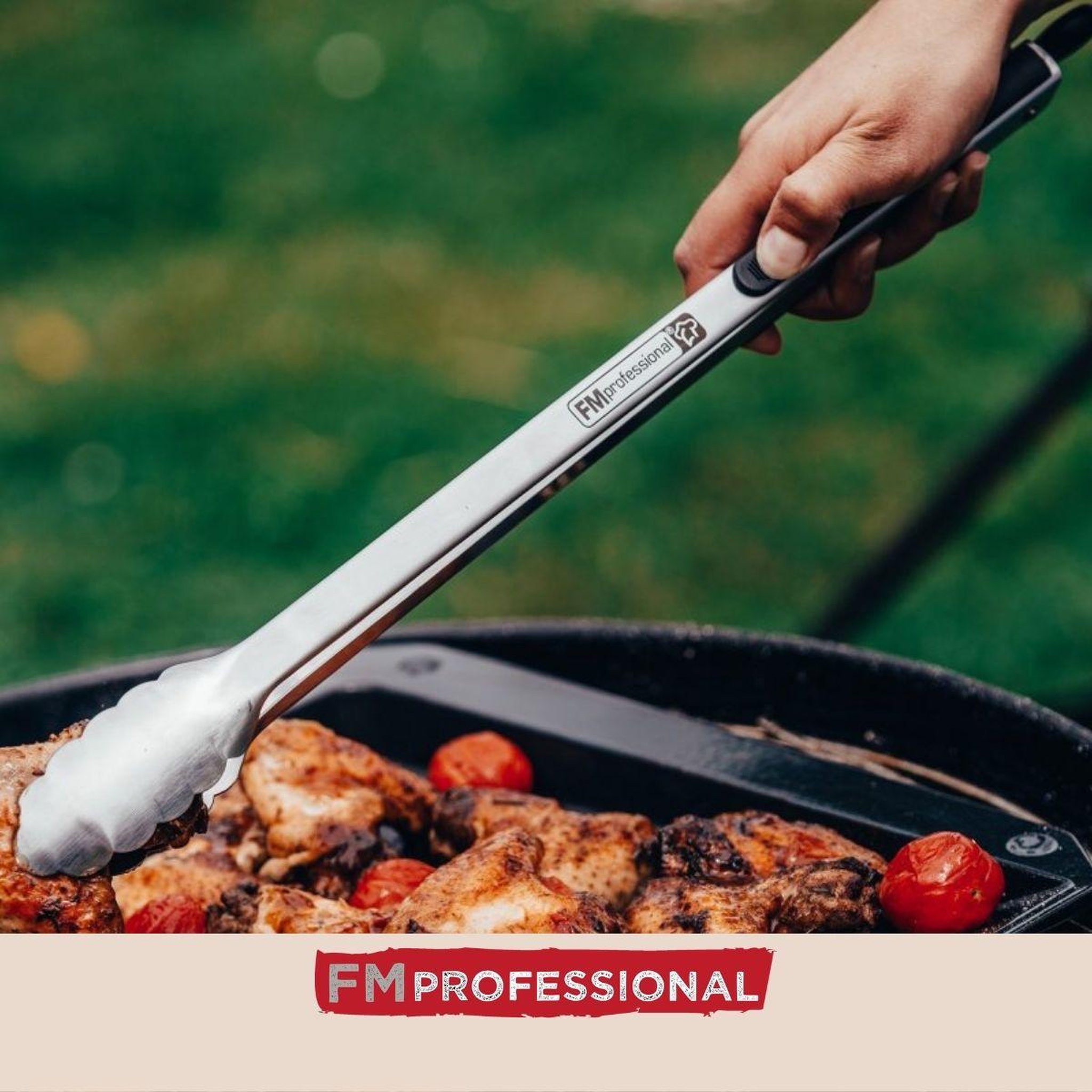 Voir la diapositive 2 : FM PROFESSIONAL Pince à barbecue inox 46 cm fm professional barbecue