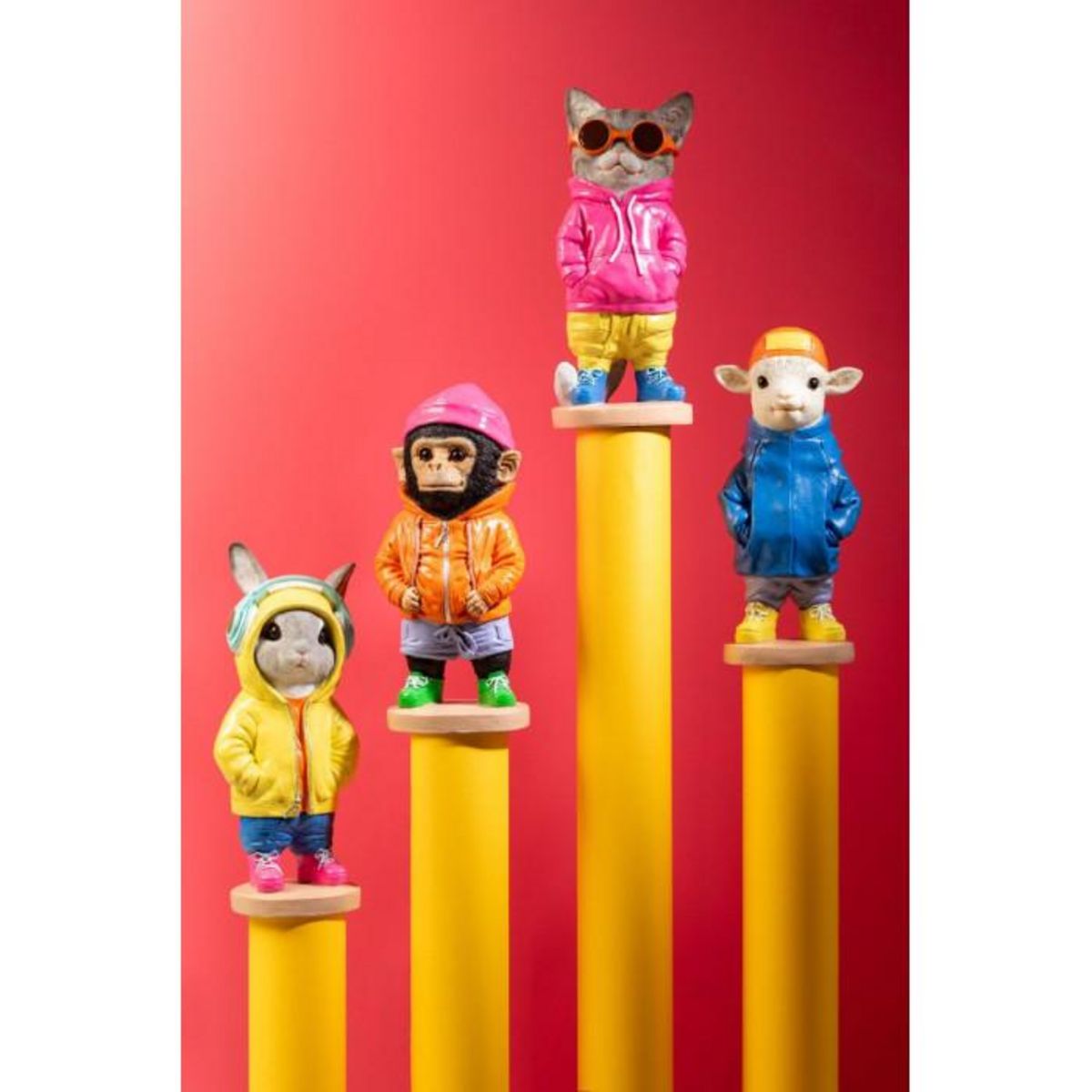 Paris Prix Statuette Mouton Déco  Fashion  27cm Multicolore