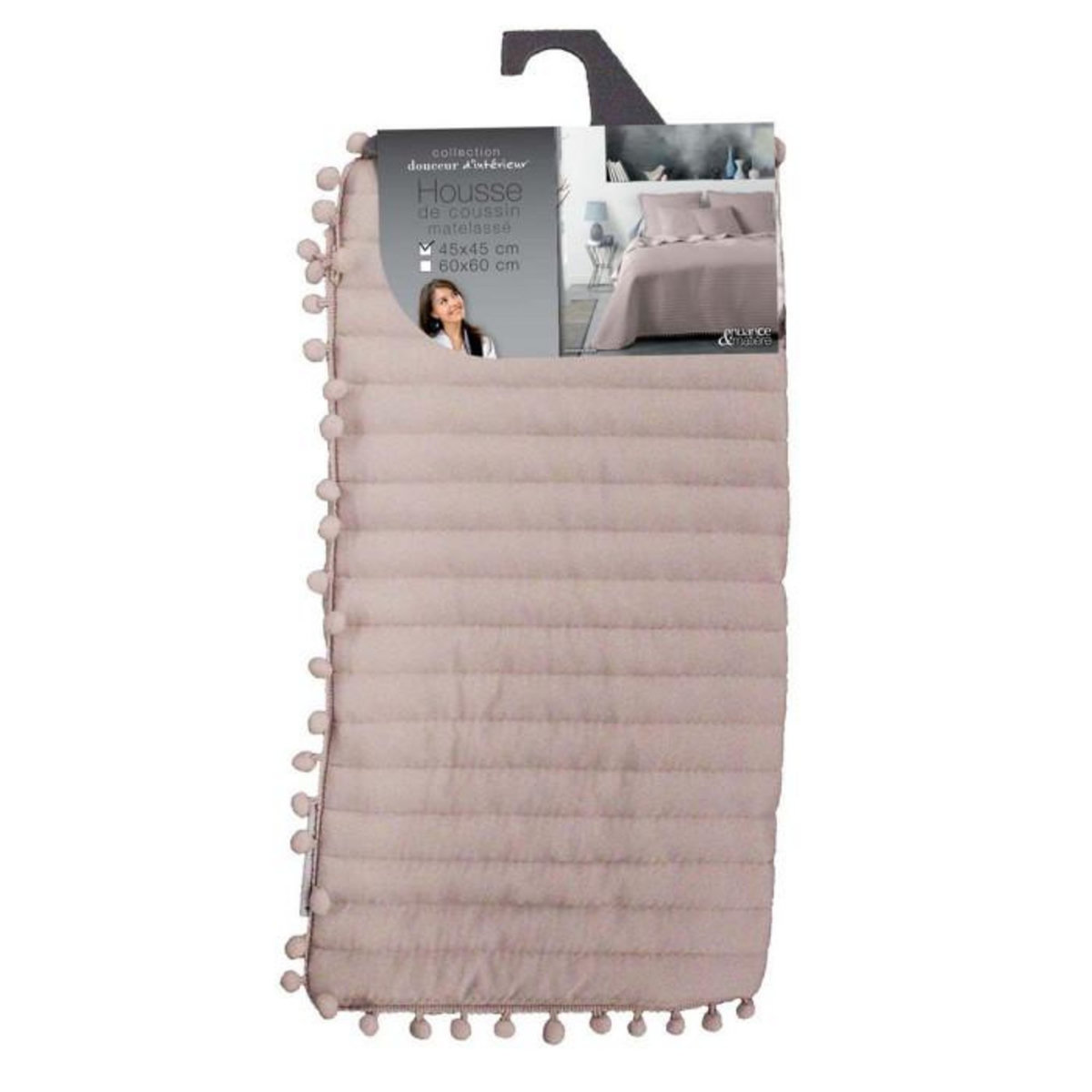 Paris Prix Housse de Coussin  Dorinette  45x45cm Nude