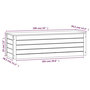 Voir la diapositive 6 : VIDAXL Boîte de rangement 109x36,5x33 cm Bois massif de pin