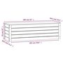 Voir la diapositive 6 : VIDAXL Boîte de rangement 109x36,5x33 cm Bois massif de pin
