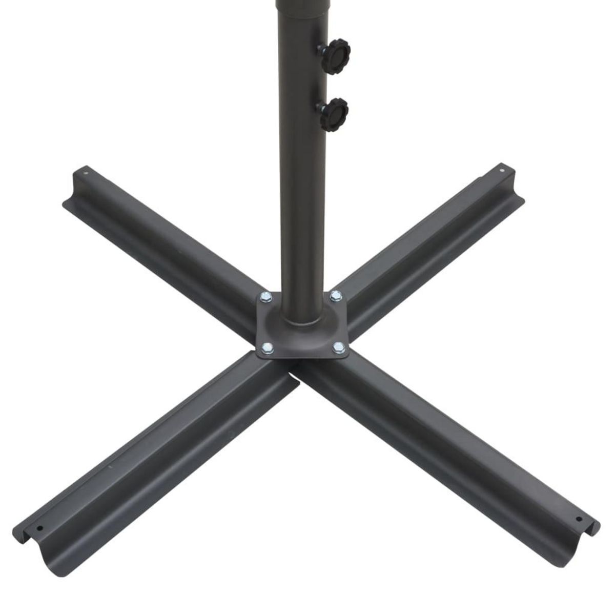 VIDAXL Parasol double avec mat en acier 250 x 250 cm Anthracite