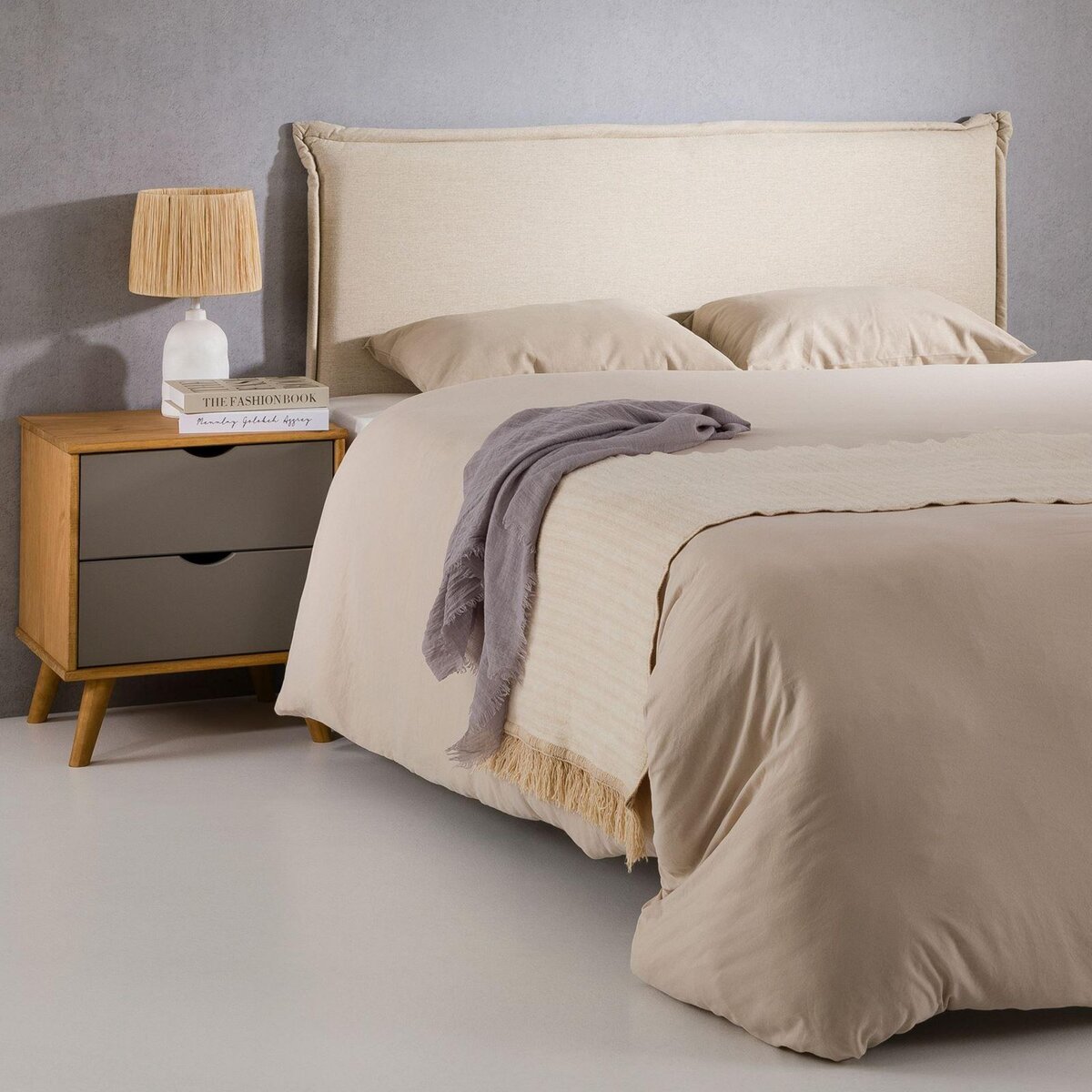 IDIMEX Tête de lit VINCEL 160 sur pieds, en tissu