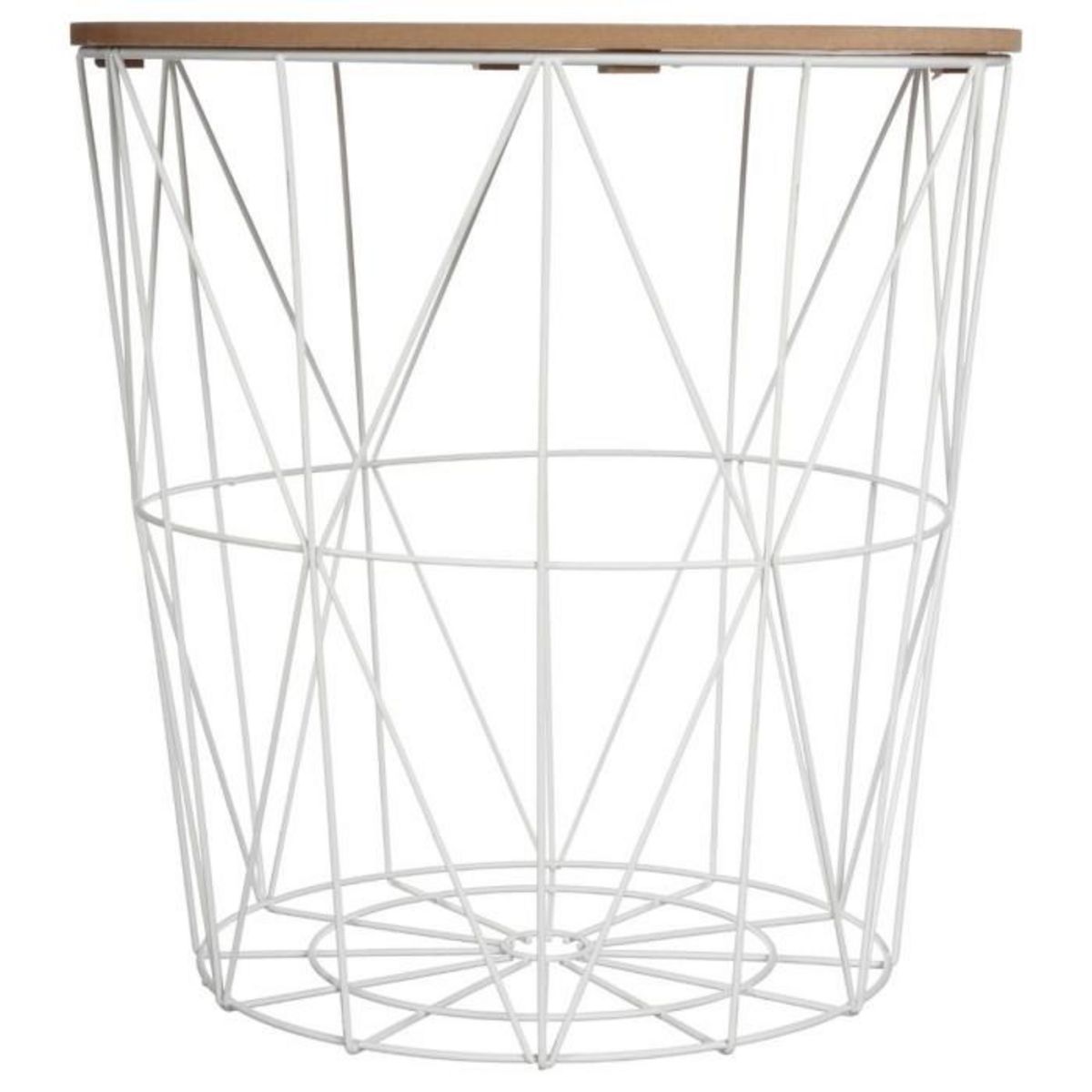 ATMOSPHERA Table d'Appoint Design  Kumi  41cm Blanc