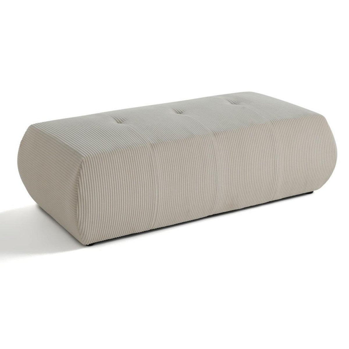 LISA DESIGN Onyx - pouf d'appoint - en velours côtelé