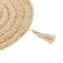 Voir la diapositive 2 : TOILINUX Lot de 6 sets de table en jute avec pompons - Diamètre 38 cm - Beige