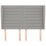Voir la diapositive 3 : VIDAXL Tete de lit avec oreilles Gris clair 147x23x118/128 cm Tissu