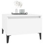 Voir la diapositive 4 : VIDAXL Table d'appoint Blanc 50x46x35 cm Bois d'ingenierie