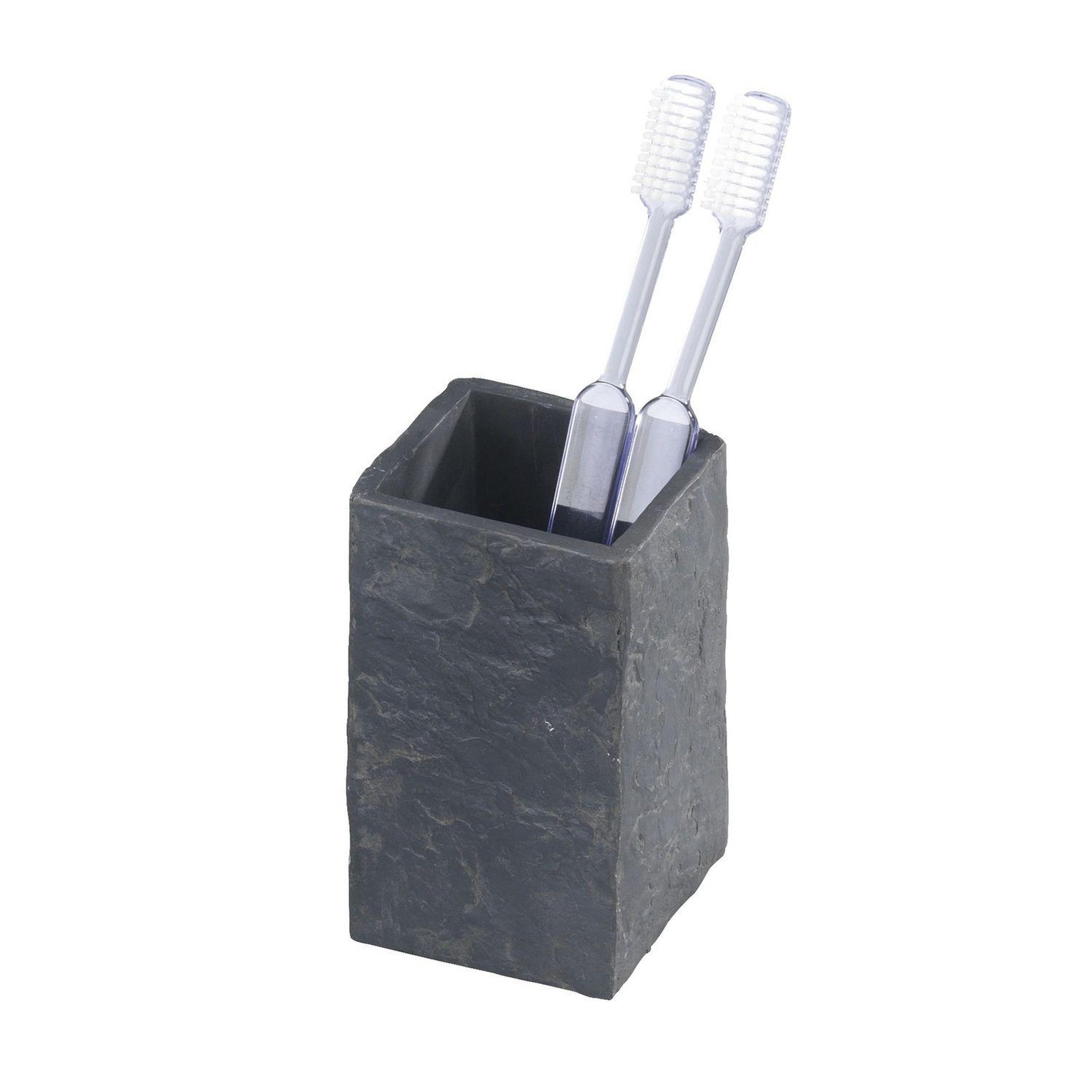 Wenko Gobelet de salle de bain design ardoise slate - gris anthracite