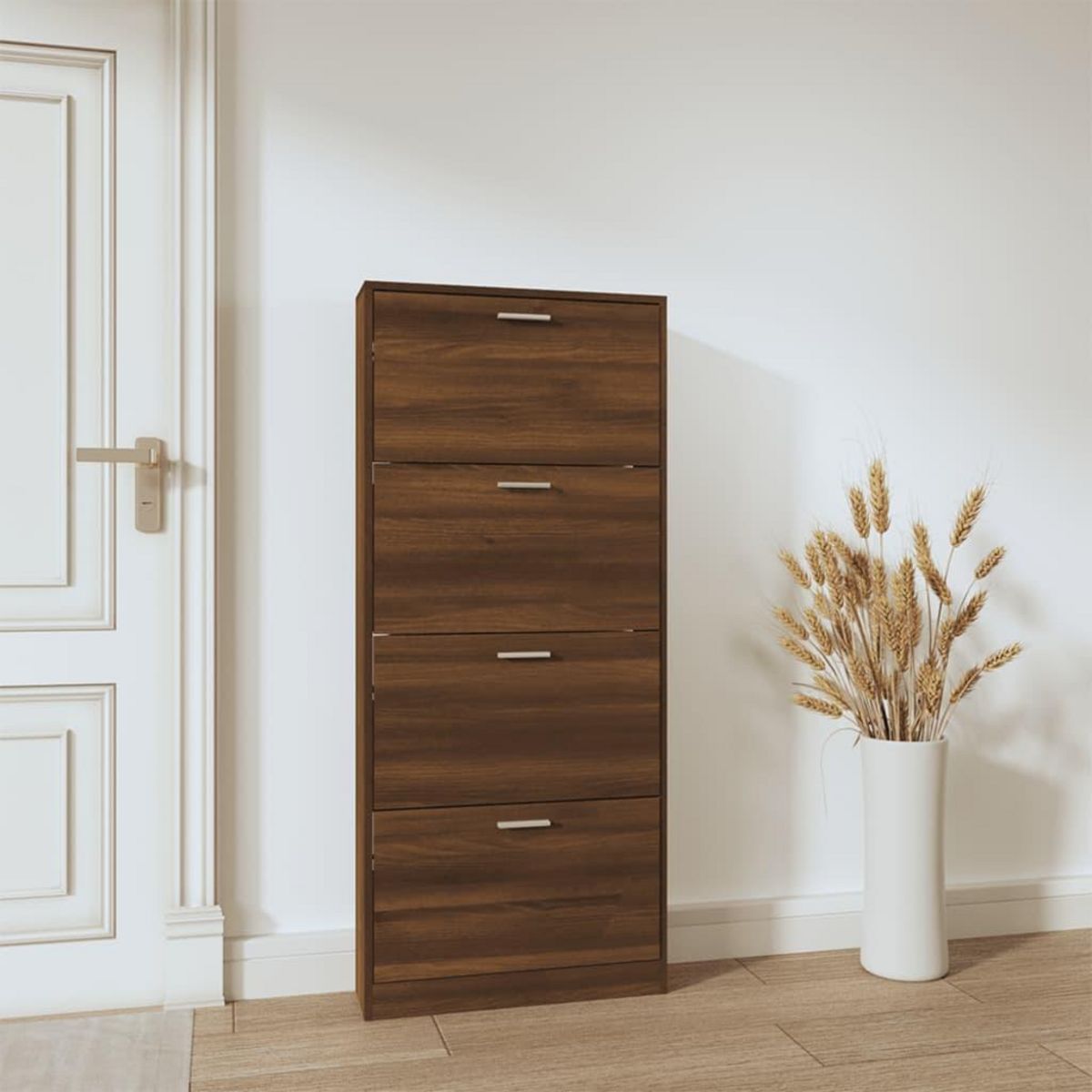VIDAXL Armoire a chaussures Chene marron 59x17x150cm Bois d'ingenierie
