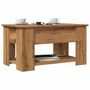 Voir la diapositive 1 : VIDAXL Table basse chene artisanal 79x49x41 cm bois d'ingenierie