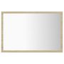 Voir la diapositive 3 : VIDAXL Miroir LED de salle de bain Chene sonoma 60x8,5x37 cm Acrylique