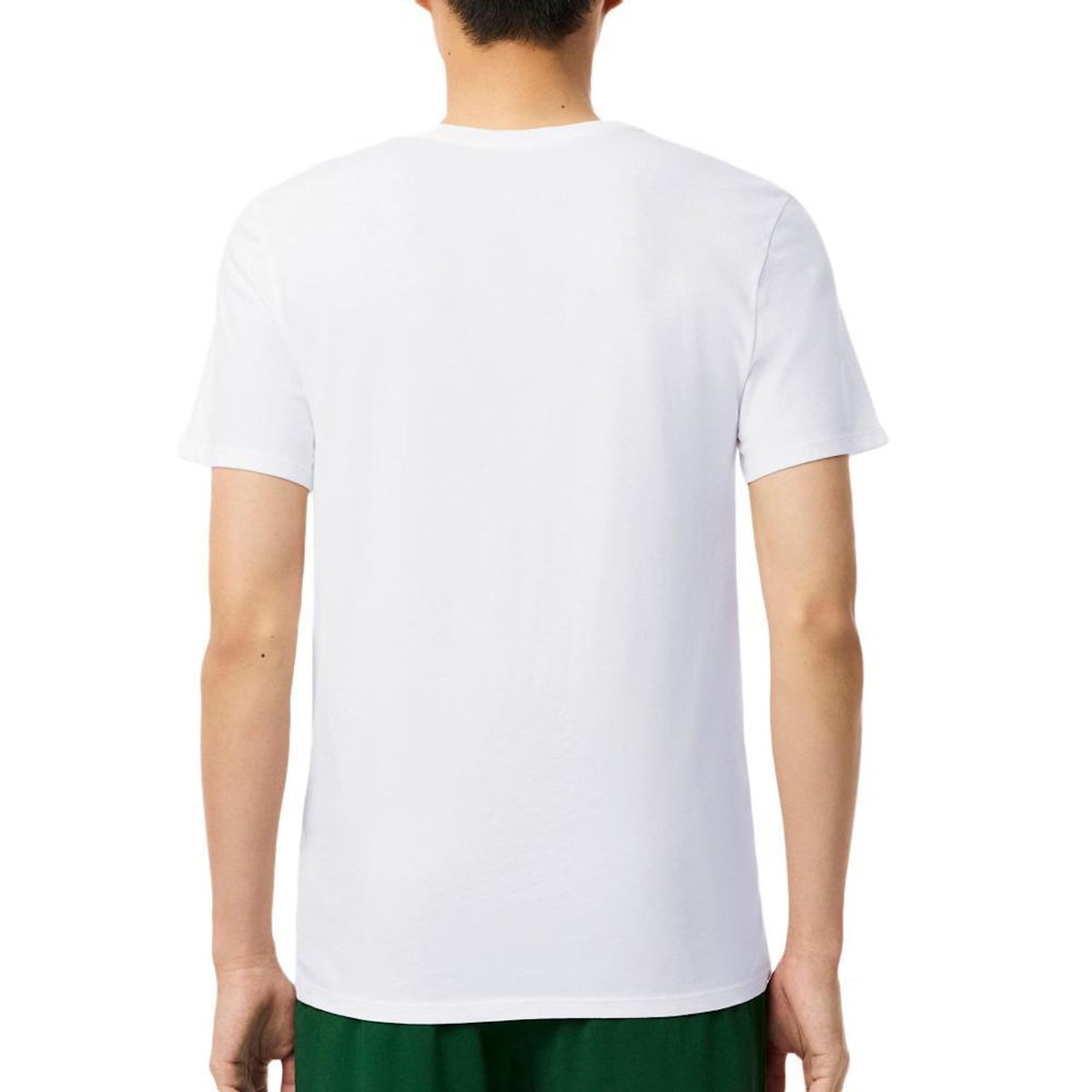 Lacoste T-Shirt Blanc Homme Lacoste d'intérieur slim fit