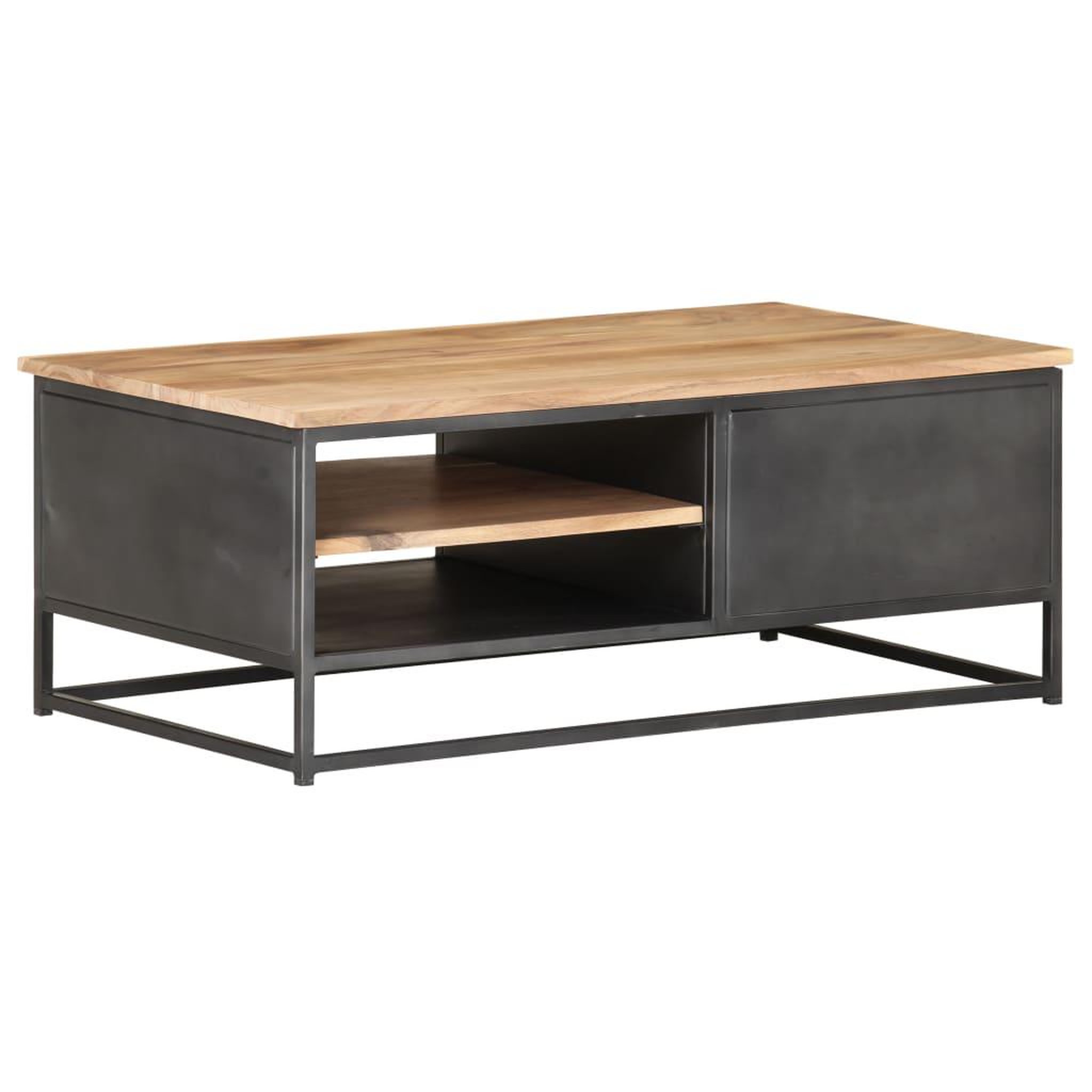 Voir la diapositive 4 : VIDAXL Table basse 90x50x35 cm bois d'acacia massif