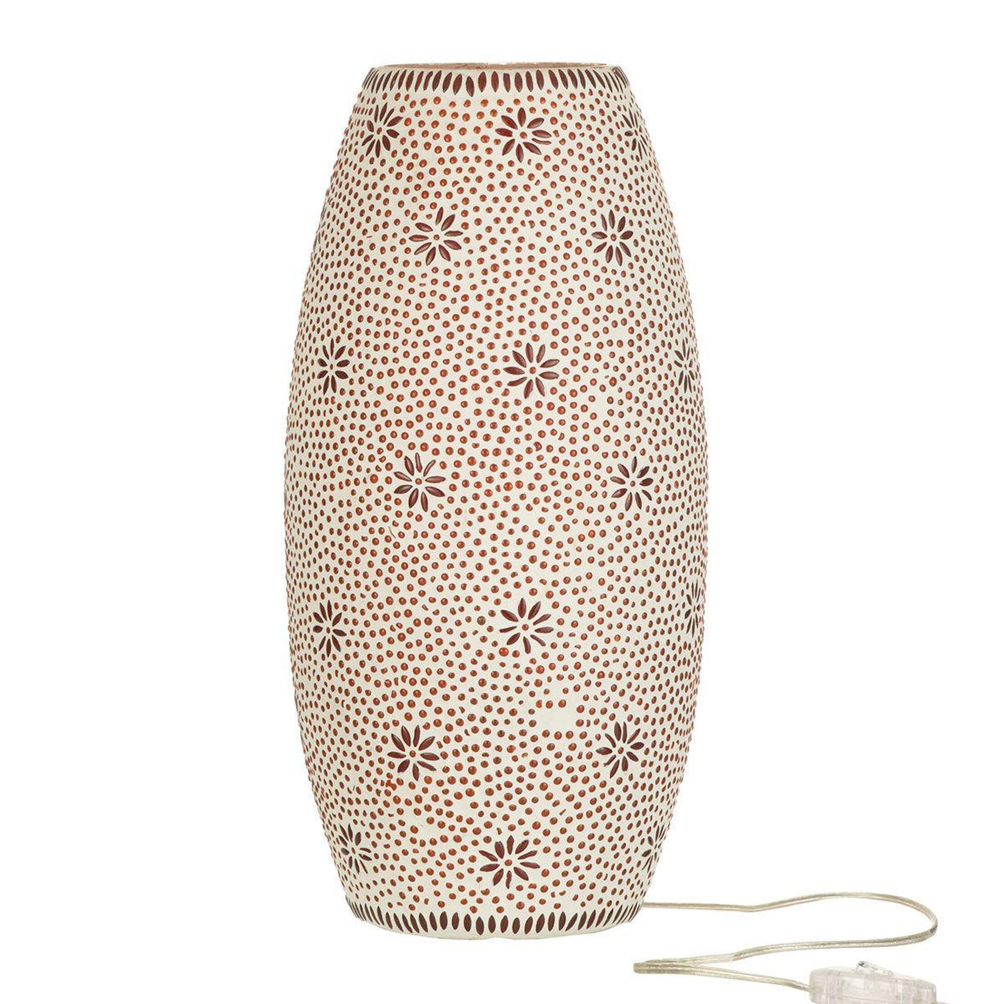 Voir la diapositive 1 : J-LINE Lampe à poser en verre  bram  42cm rouge