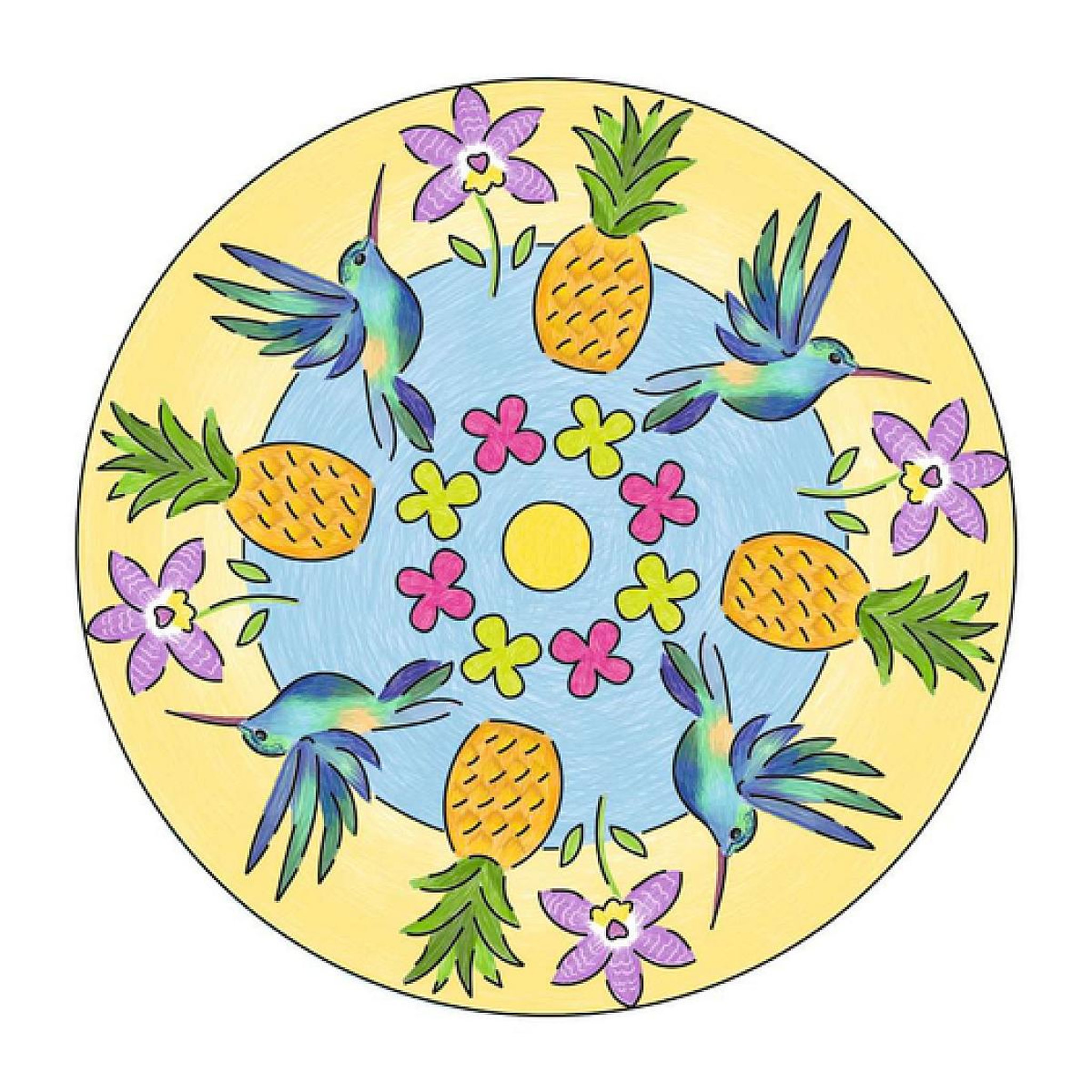 Voir la diapositive 4 : RAVENSBURGER Mandala - midi - Flamingo