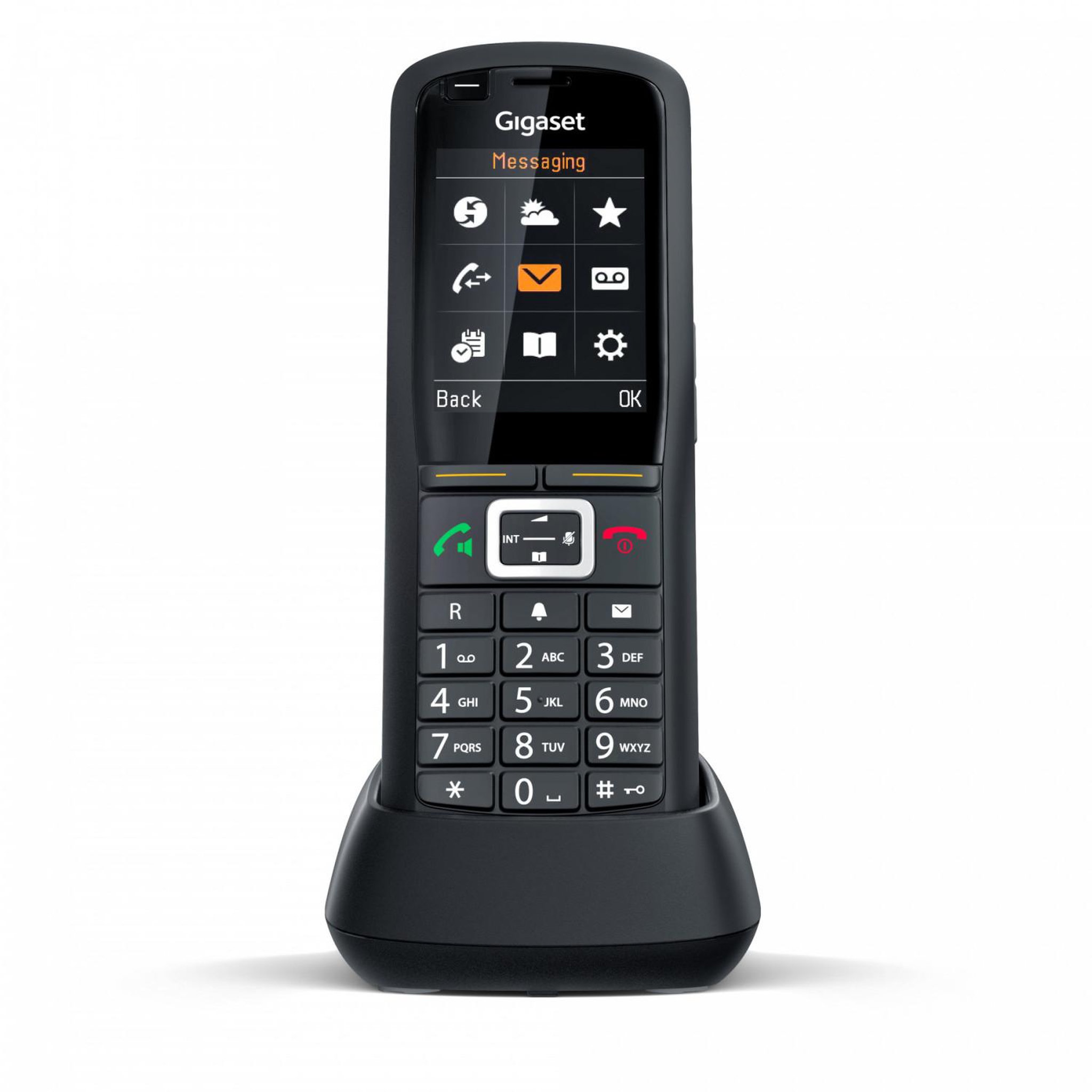 Voir la diapositive 3 : GIGASET Téléphone DECT Gigaset R700H PRO avec identification de l'appelant Noir