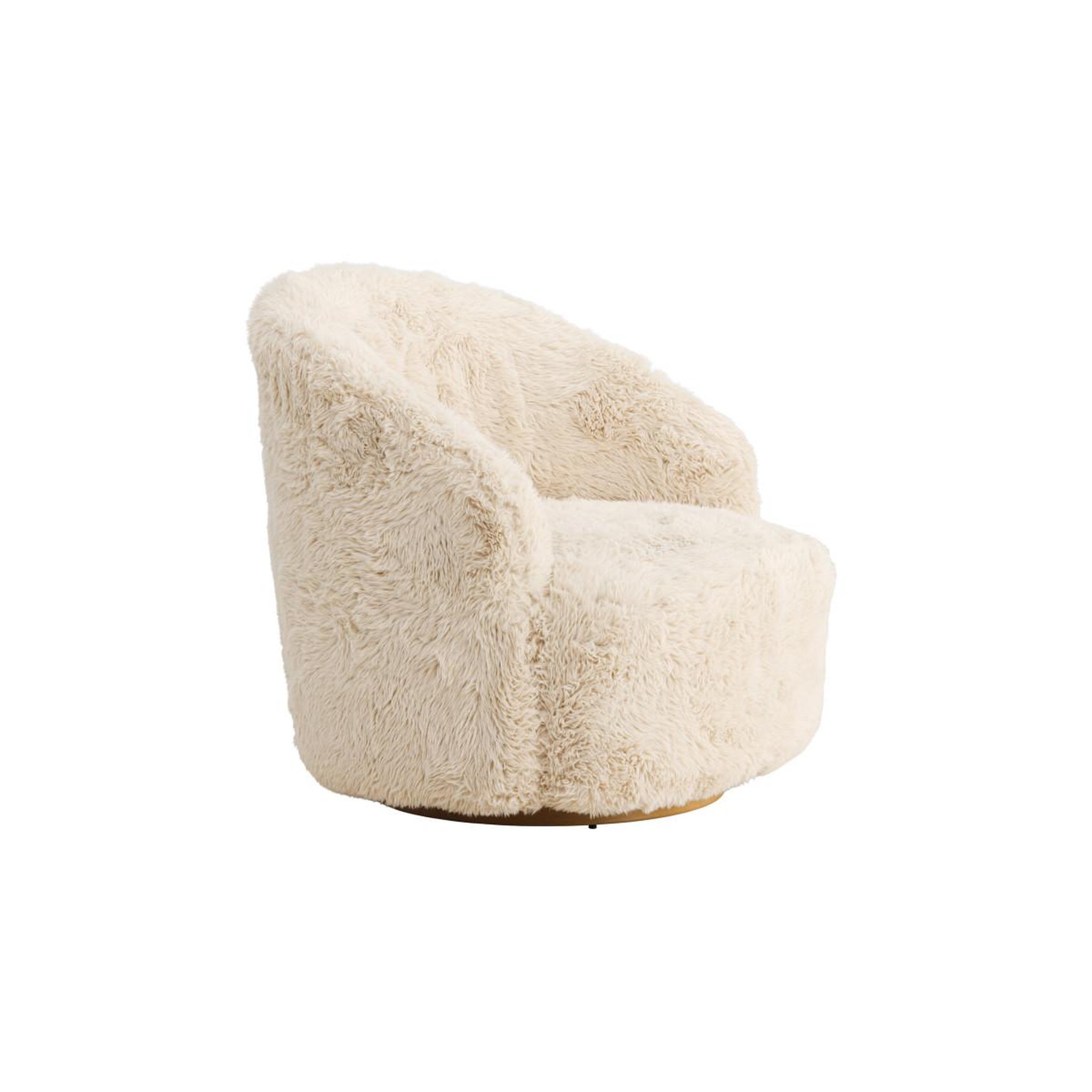 Voir la diapositive 2 : Paris Prix Fauteuil imitation fourrure  astru  75cm beige