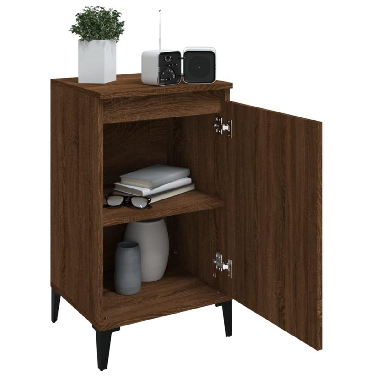 VIDAXL Table de chevet chene marron 40x35x70 cm bois d'ingenierie